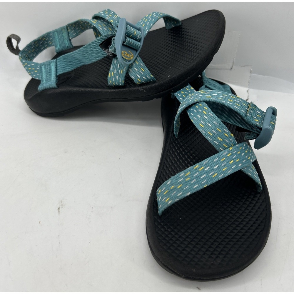 Chaco Z/1 Ecotread Kids Sandals Adjustable Blue Straps Size 5